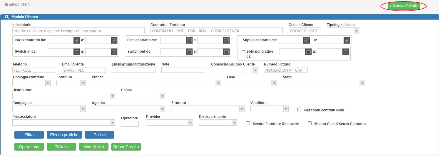 Nuovo Cliente