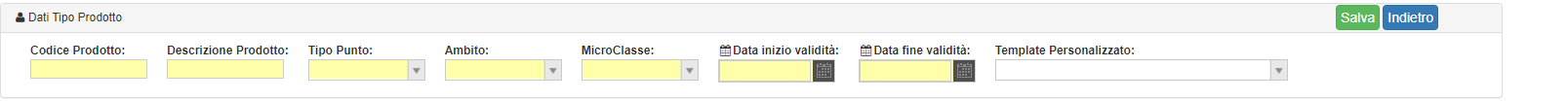 Nuovo Tipo Prodotto