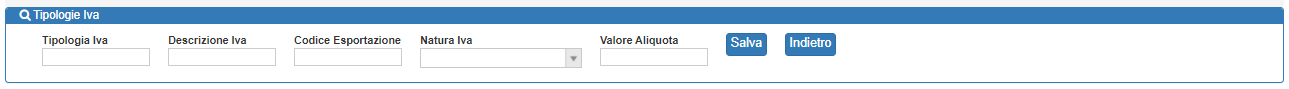 Nuova Tipologia Iva