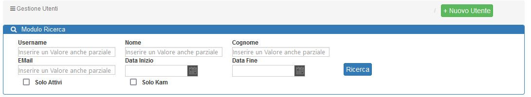Gestione Utenti