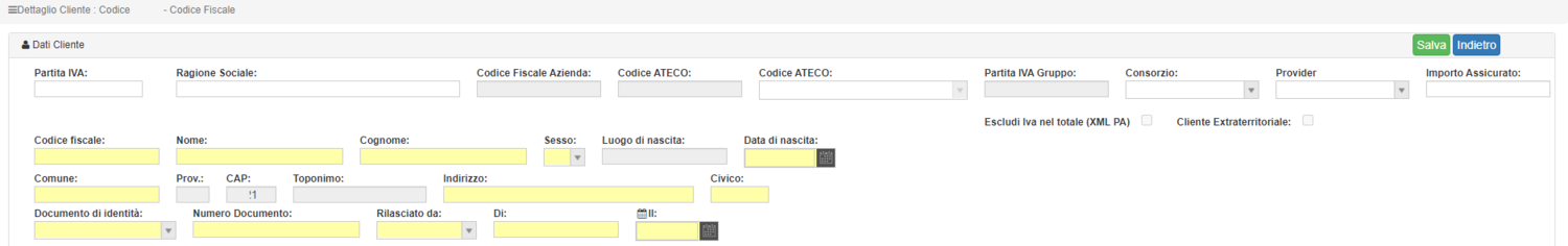 Dettaglio Cliente