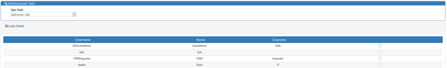 Autorizzazioni Task