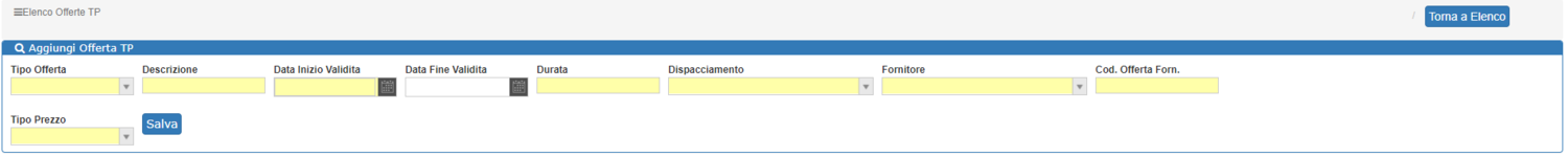 Nuova Offerta TP