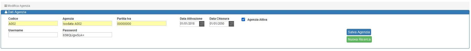 Modifica Agenzia