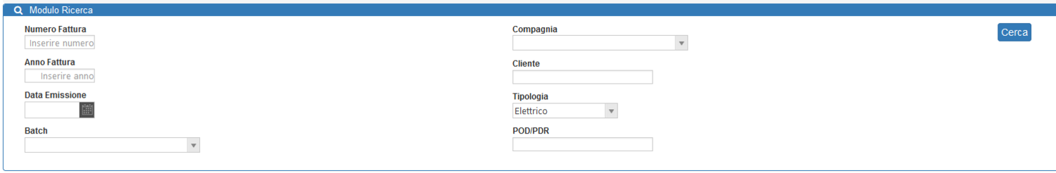 Elimina Fattura Ricerca